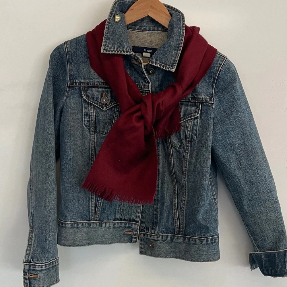 Christian Dior Monsieur Burgundy Merino Wool Scarf | Made in JapanLuxury Vintage